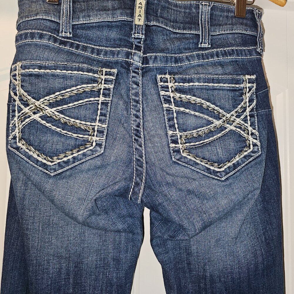 Ariat R.E.A.L. Mid Rise Stretch Entwined Boot Cut Jean Size 29 R